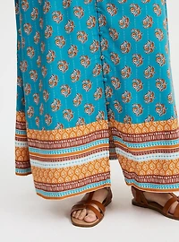Challis Button-Front Maxi Dress