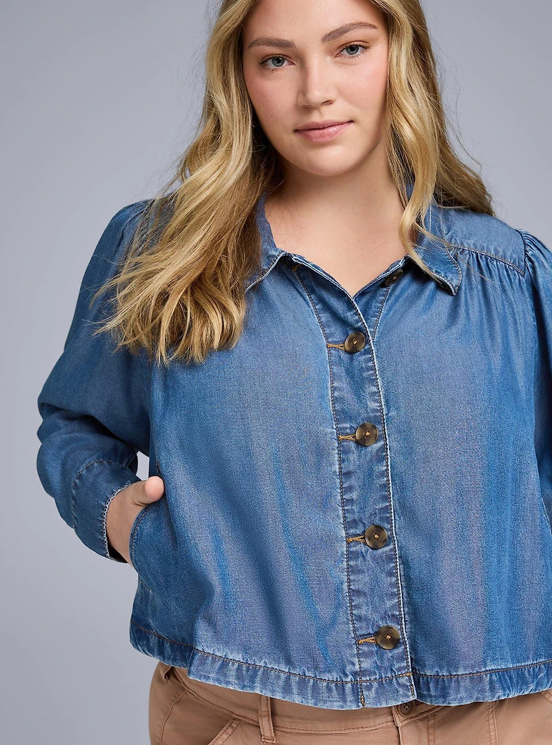 Belle Isle Denim Swing Coat