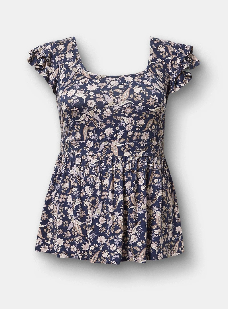 Square Neck Babydoll Top