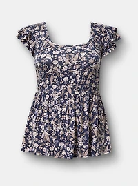 Square Neck Babydoll Top