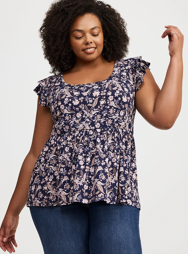 Square Neck Babydoll Top