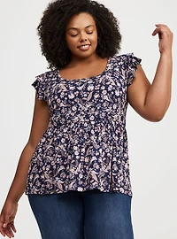 Square Neck Babydoll Top