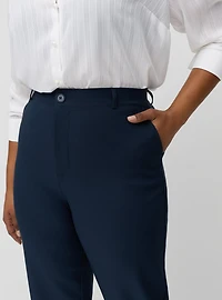 High-Rise Straight Crepe Pant