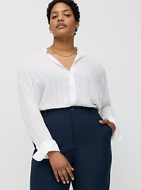 High-Rise Straight Crepe Pant