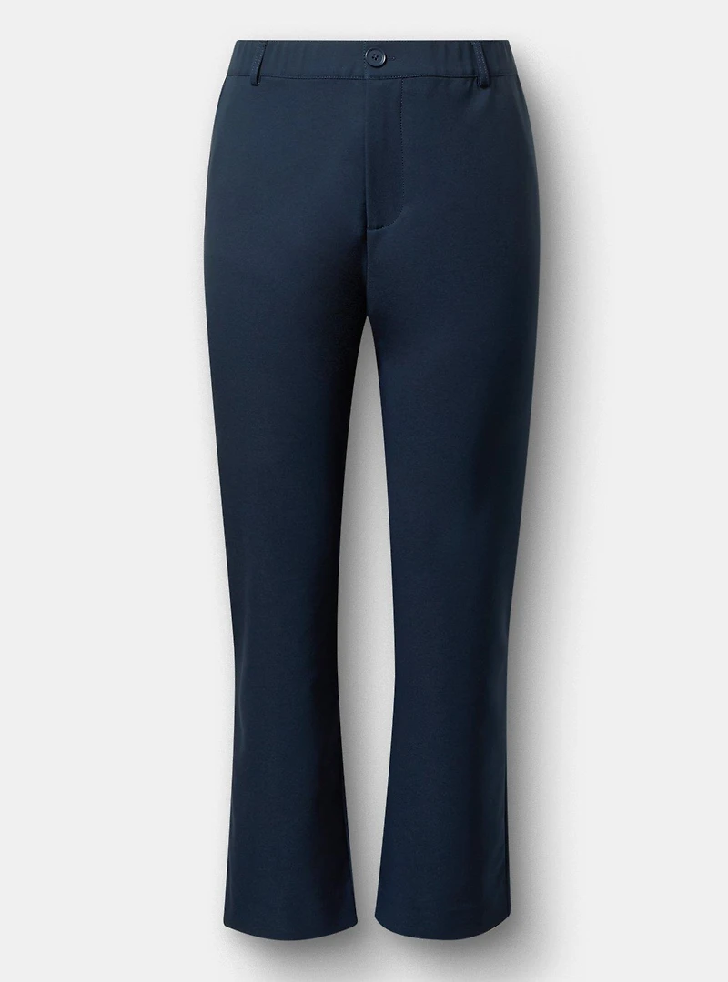 High-Rise Straight Crepe Pant