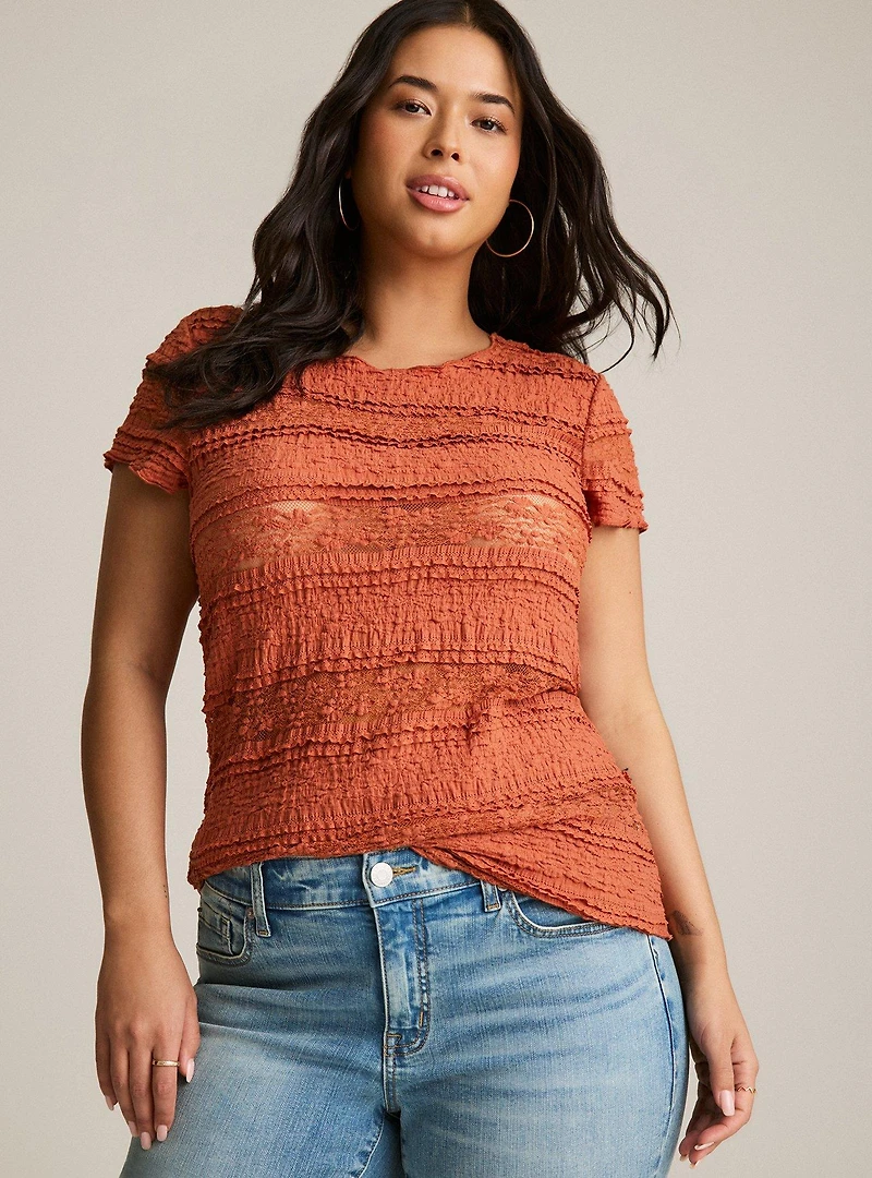 Festi Pieced Lace Top