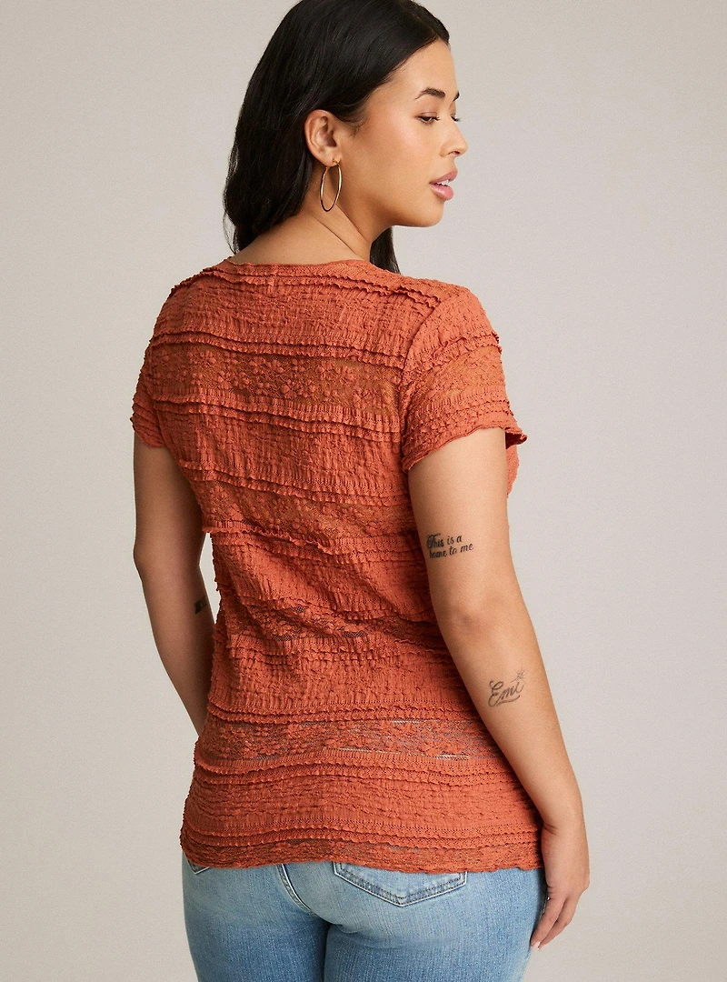 Festi Pieced Lace Top