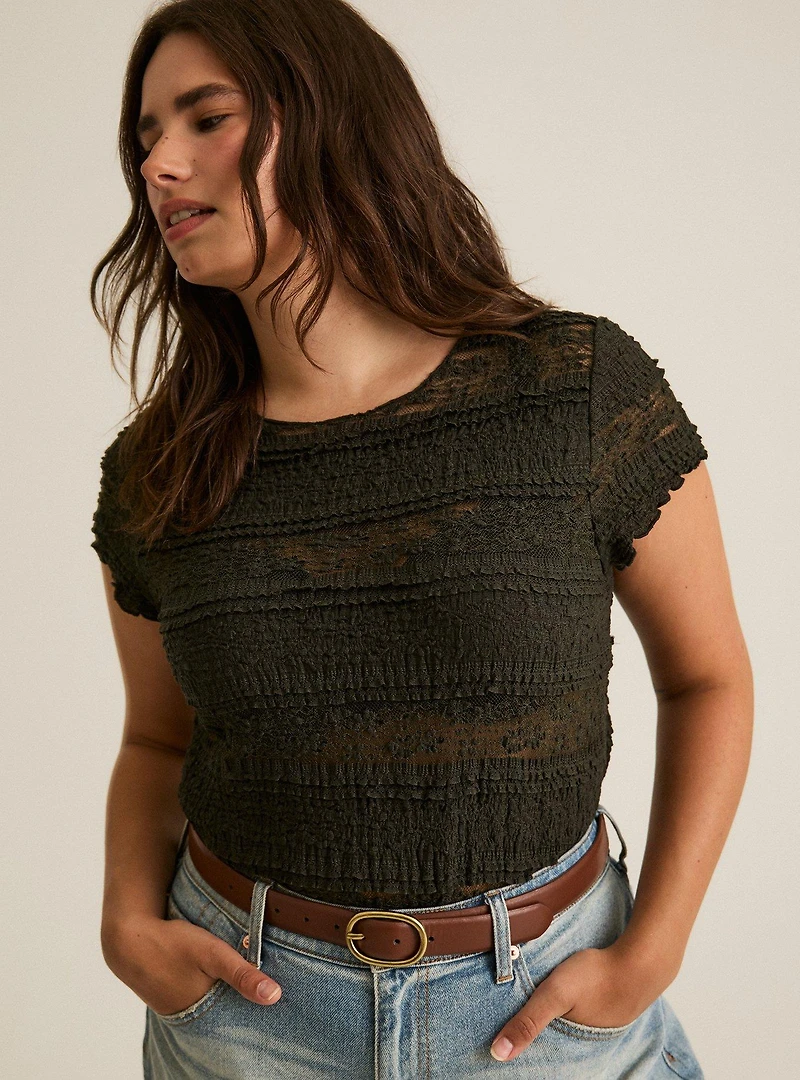 Festi Pieced Lace Top