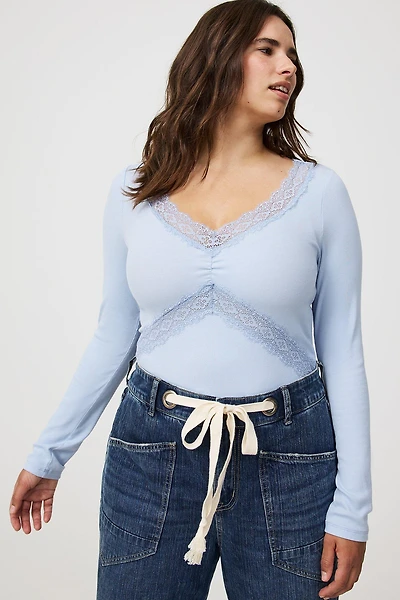 Lace Trim Top