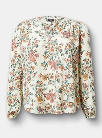 Harper Crinkle Gauze Long Sleeve Blouse