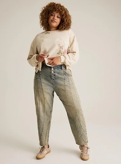 Festi High-Rise Barrel Jean