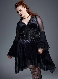 Nightfall Velvet Lace Mini Dress