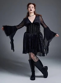 Nightfall Velvet Lace Mini Dress