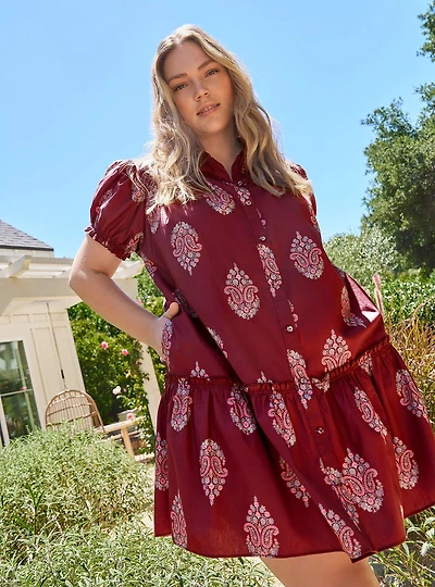 Belle Isle Trapeze Shirt Mini Dress