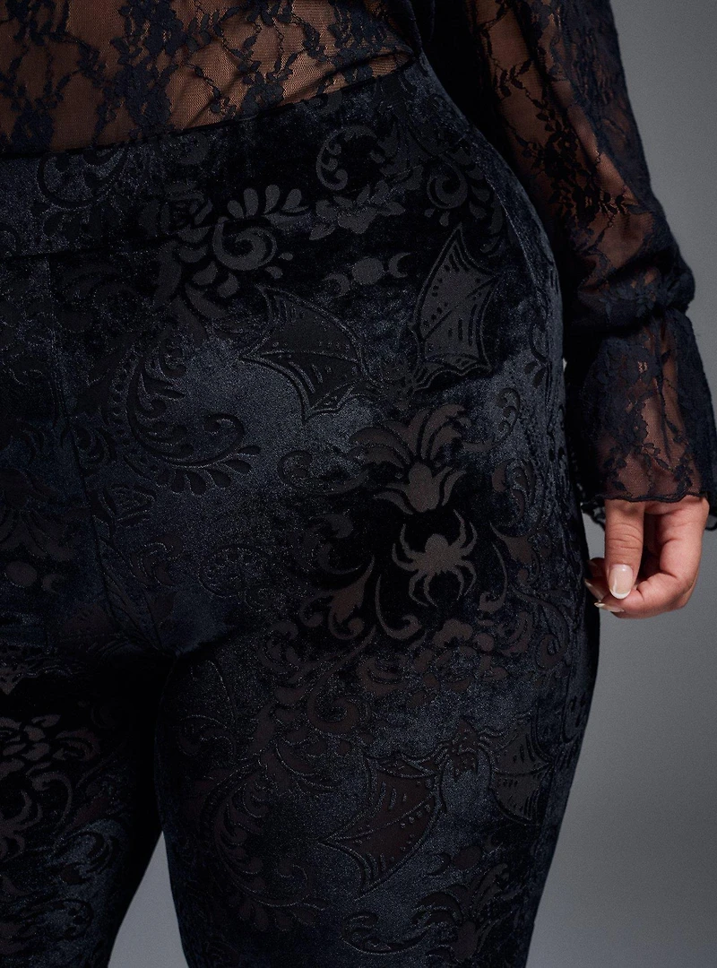 Nightfall Burnout Velvet Flare Legging