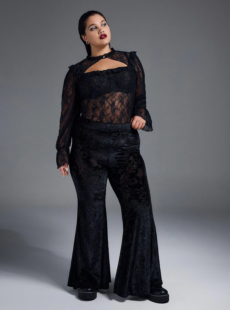 Nightfall Burnout Velvet Flare Legging