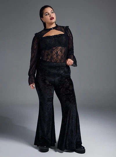 Nightfall Burnout Velvet Flare Legging