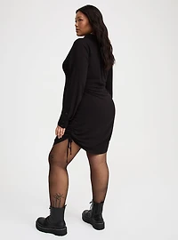 Button Front Ruched Dress