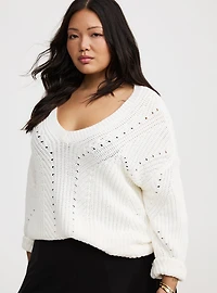 Cable Knit Pullover Sweater