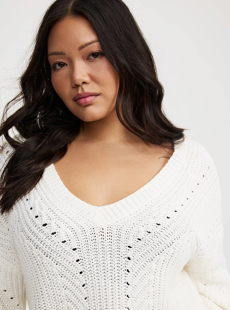 Cable Knit Pullover Sweater