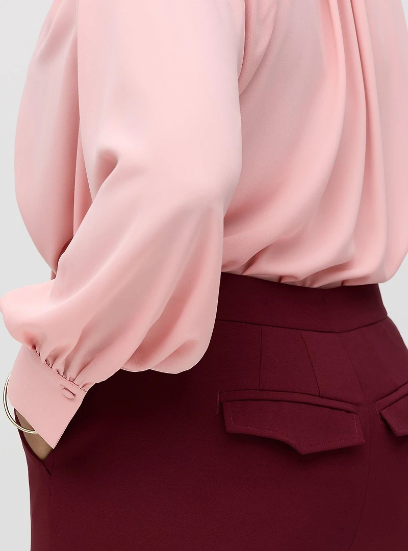 Studio High-Rise A-Line Flare Ponte Trouser