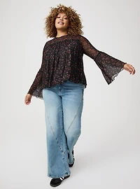 Flowy Stretch Mesh Top