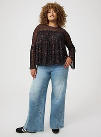 Flowy Stretch Mesh Top