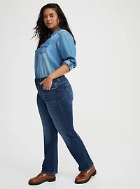 Bombshell High-Rise Rhinestones Straight Jean