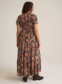 Festi Puff Sleeve Maxi Dress