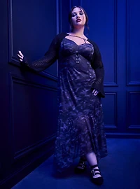 Nightfall Tiered Mesh Maxi Dress