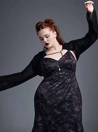 Nightfall Tiered Mesh Maxi Dress