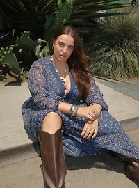 Festi Cutout Waist Maxi Dress