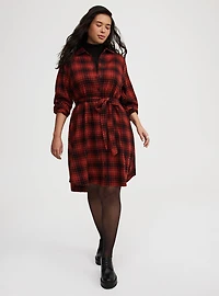 Flannel Shirt Dress
