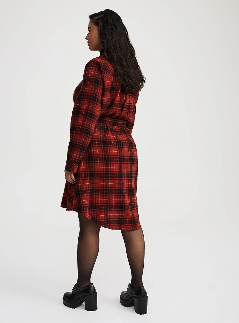 Flannel Shirt Dress
