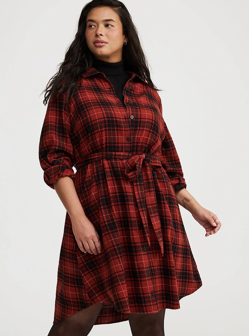 Flannel Shirt Dress