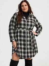 Flannel Shirt Dress