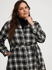 Flannel Shirt Dress