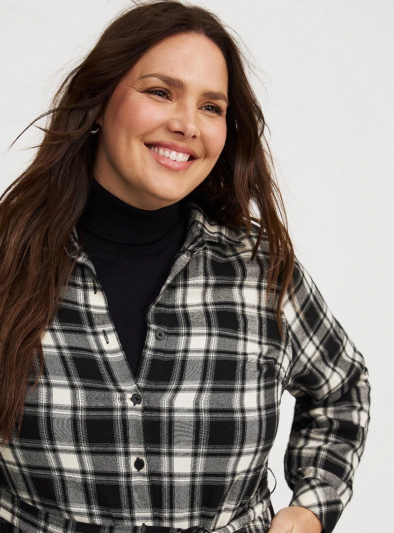 Flannel Shirt Dress