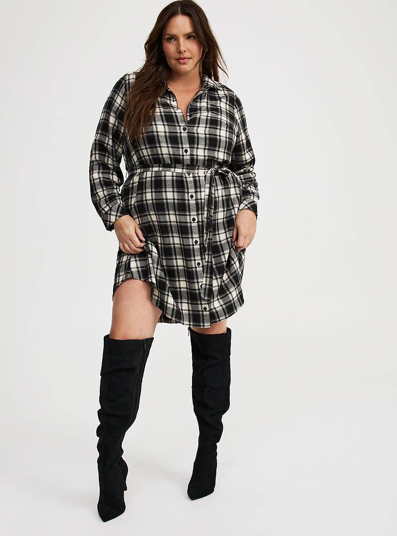 Flannel Shirt Dress
