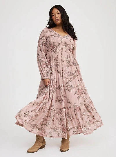 Smocked Bodice Maxi Dress