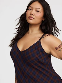 Plaid Slip Maxi Dress