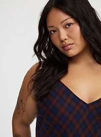 Plaid Slip Maxi Dress