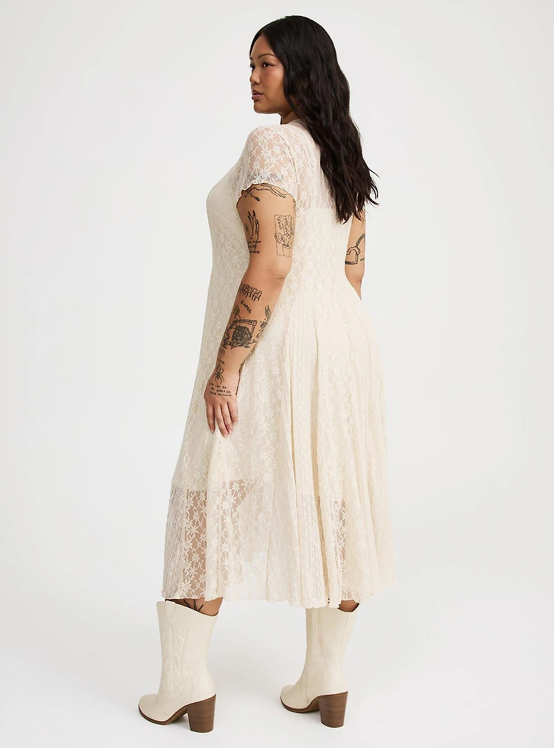 Mix Lace Maxi Dress