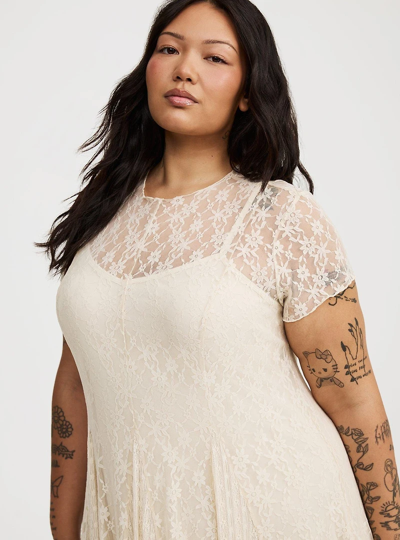 Mix Lace Maxi Dress