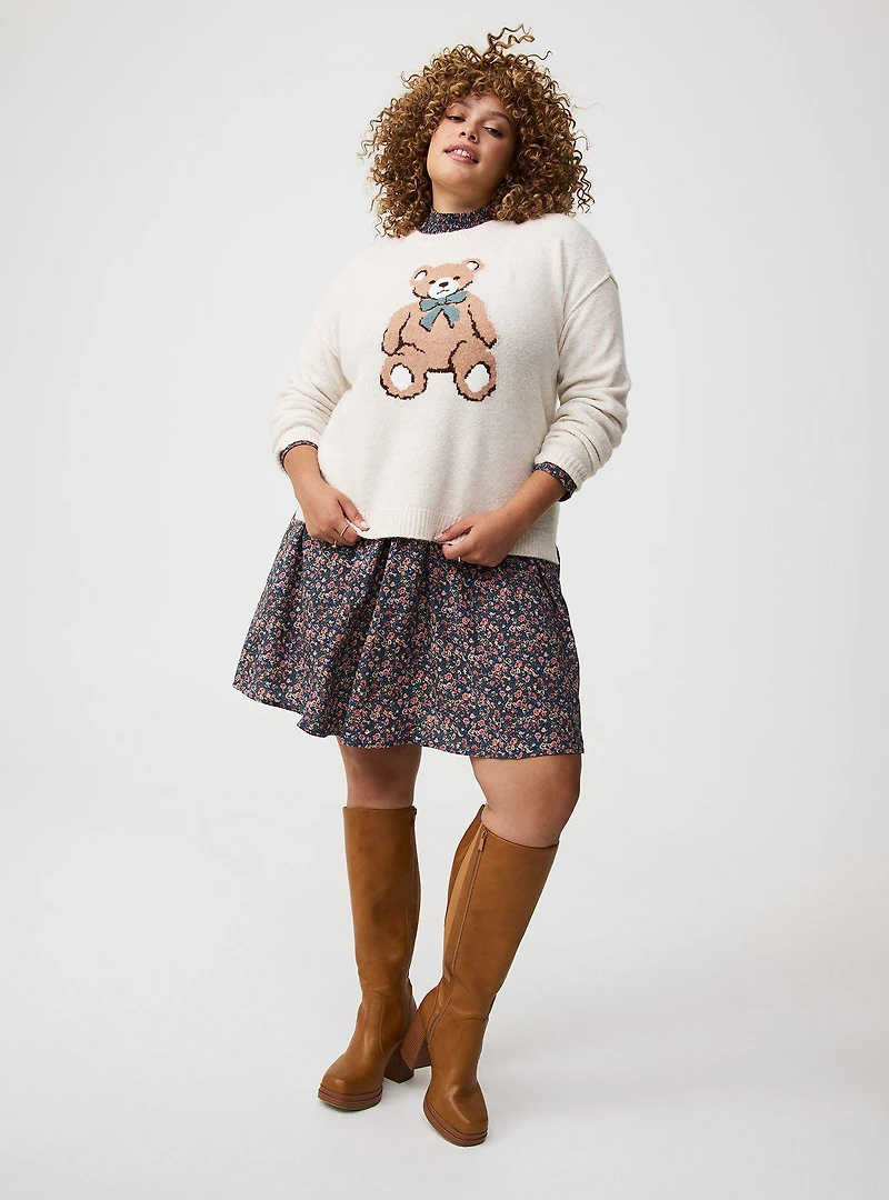 Smocked Ruched Mini Dress