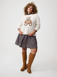 Smocked Ruched Mini Dress