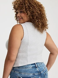 V-Neck Button-Up Vest