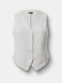 V-Neck Button-Up Vest