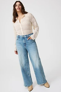 Collared Button-Up Top