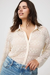 Collared Button-Up Top